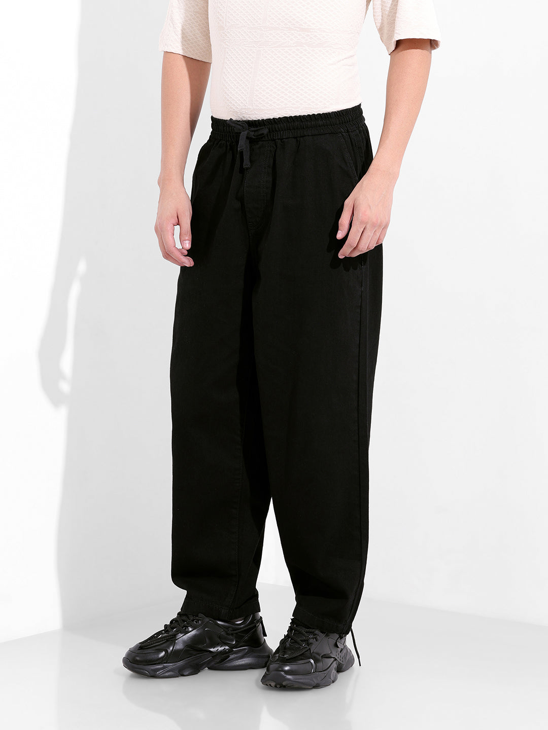 Men's Black Loose Fit The Eternity Series Jeans
