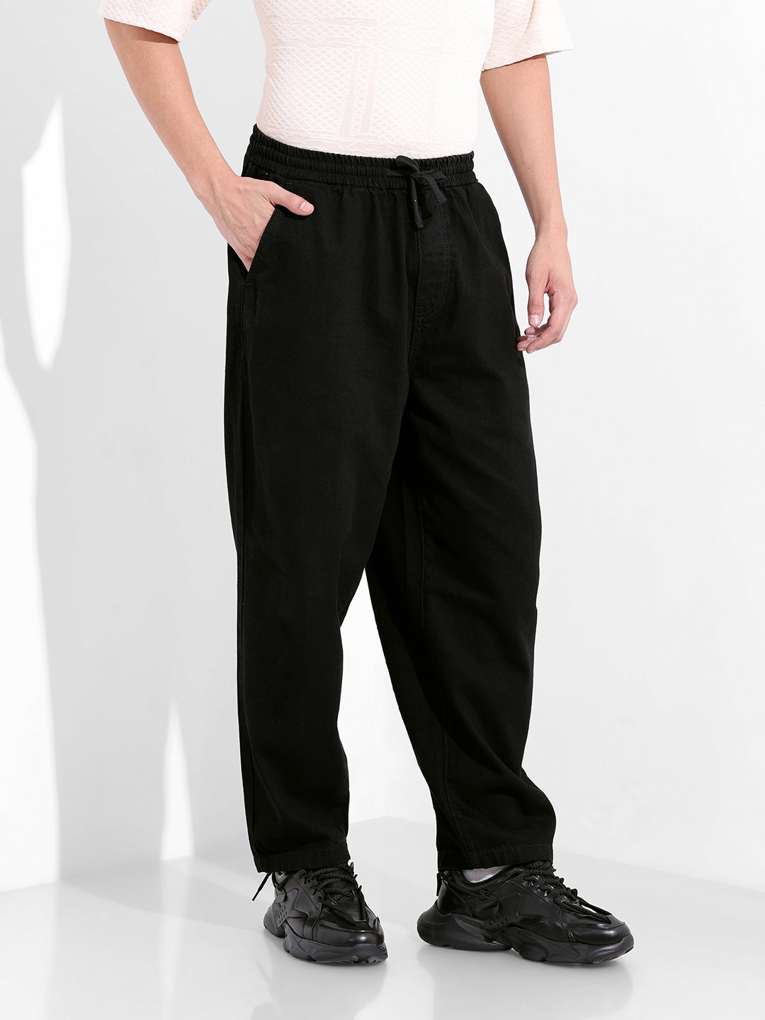 Men's Black Loose Fit The Eternity Series Jeans