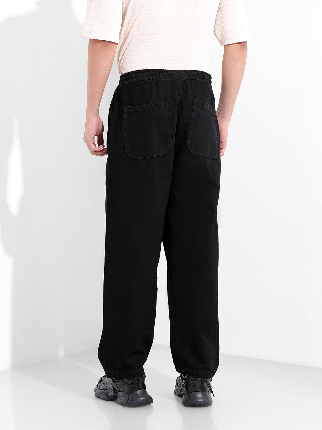 Men's Black Loose Fit The Eternity Series Jeans