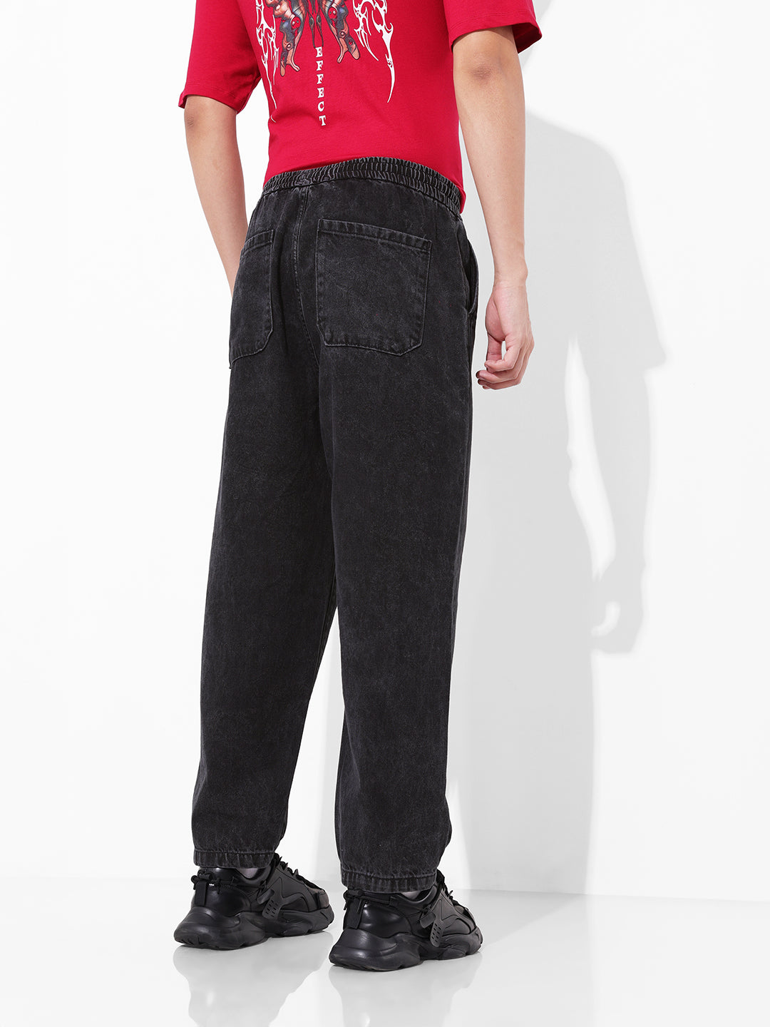 Men's Black Loose Fit The Eternity Series Jeans