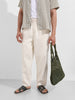 Men's White Loose Fit Solid Casual Jeans