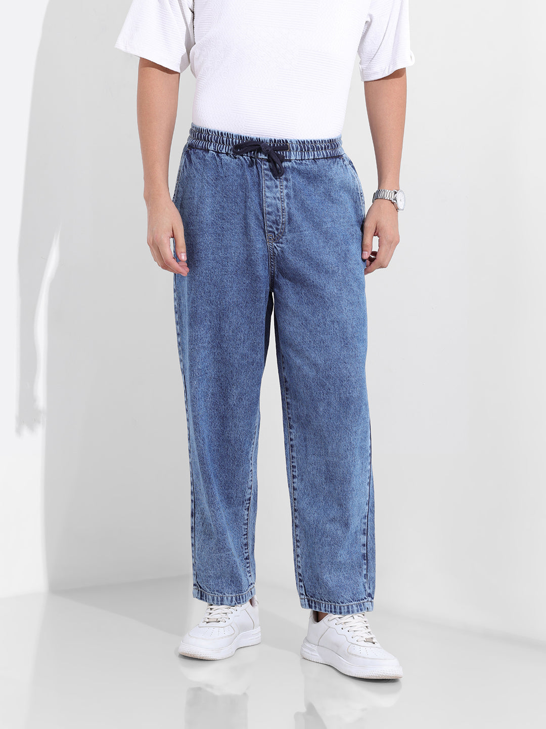 Men's Blue Loose Fit The Eternity Series Jeans