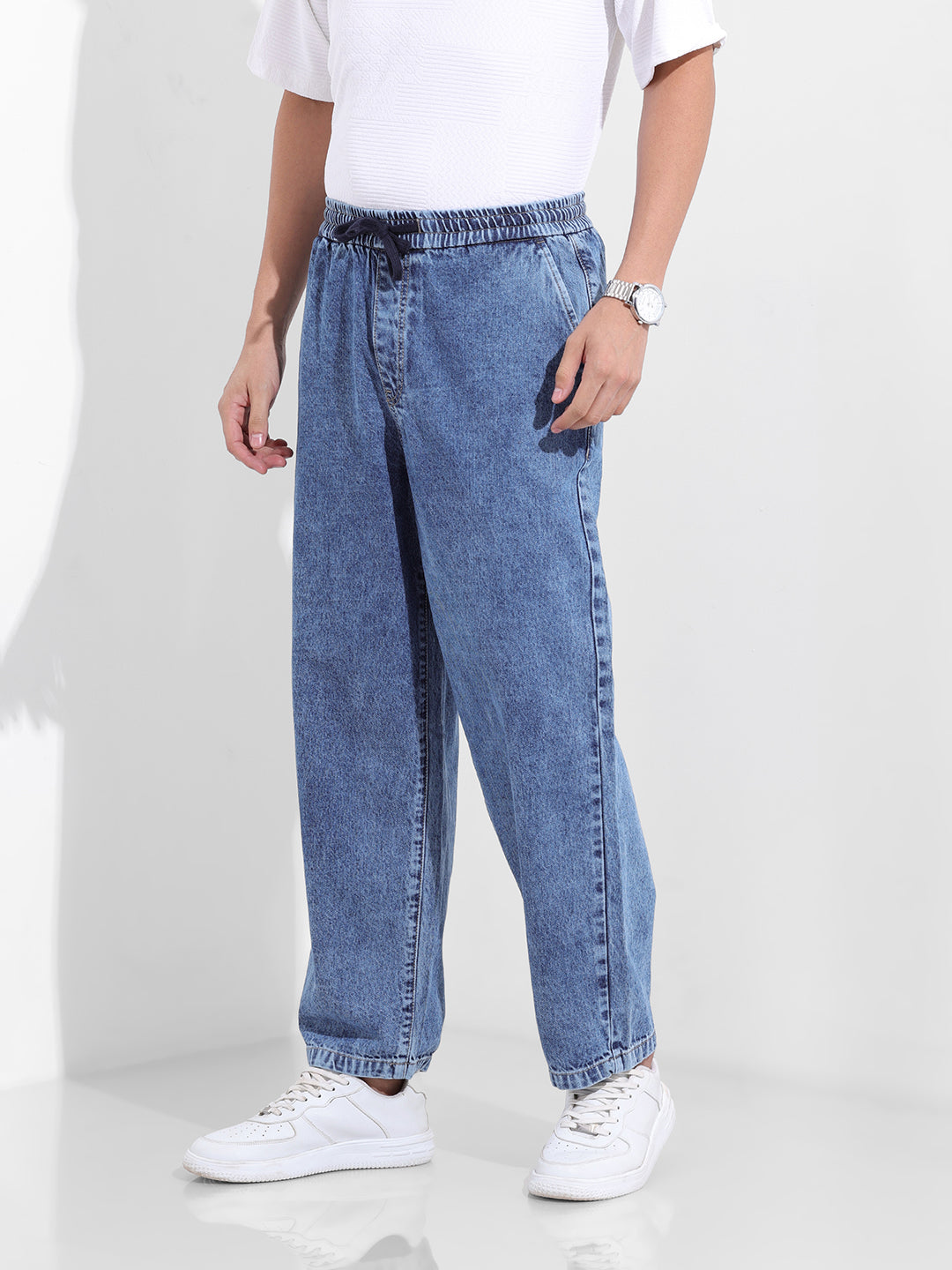 Men's Blue Loose Fit The Eternity Series Jeans