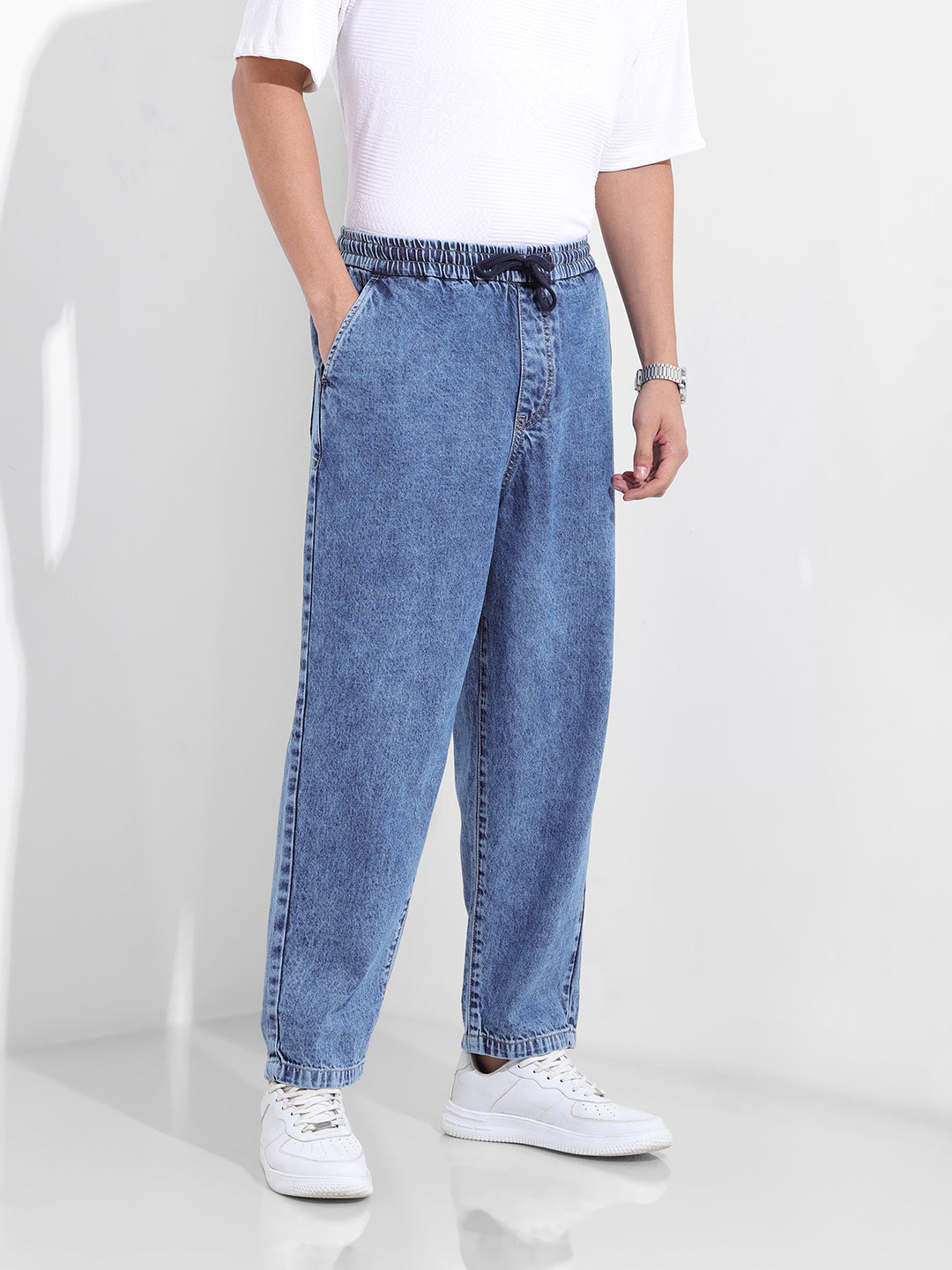 Men's Blue Loose Fit The Eternity Series Jeans