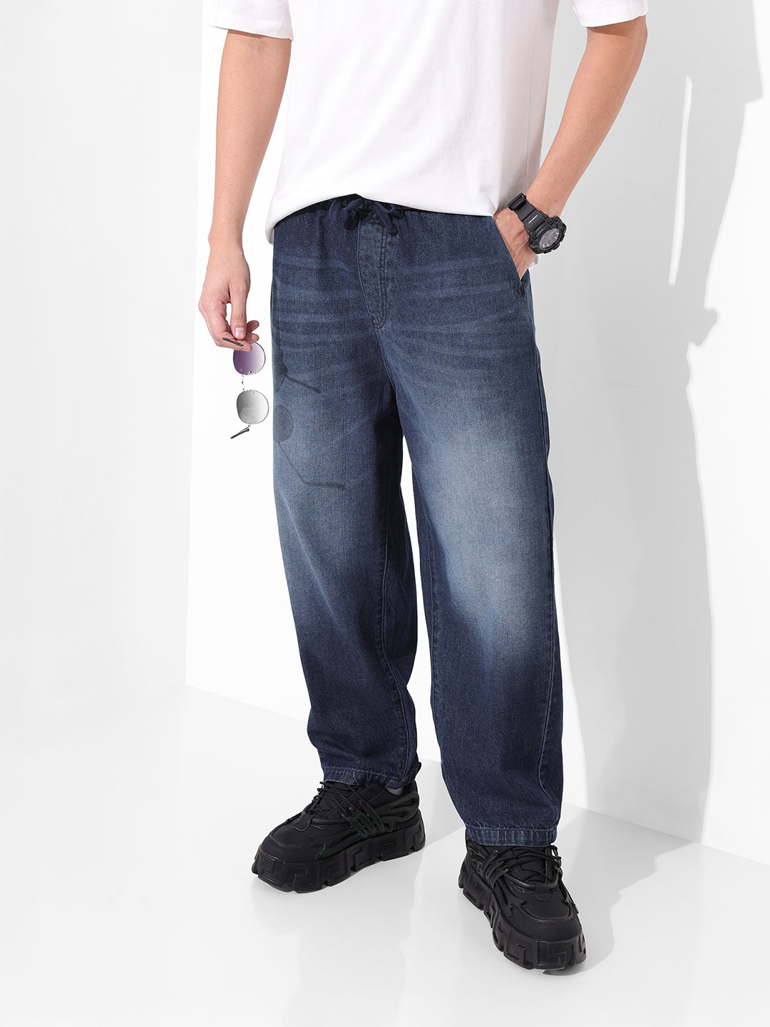 Men's Blue Loose Fit The Eternity Series Jeans