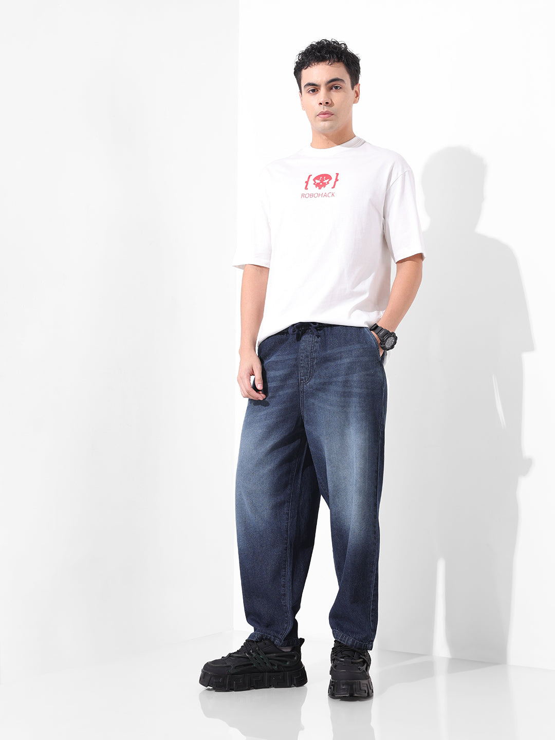 Men's Blue Loose Fit The Eternity Series Jeans