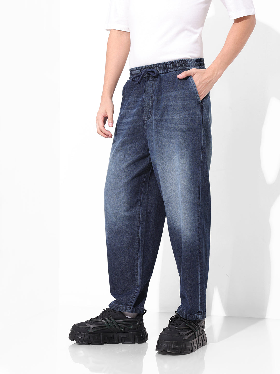 Men's Blue Loose Fit The Eternity Series Jeans