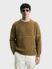 Men's Green Oversized Fit Solid Casual Sweater