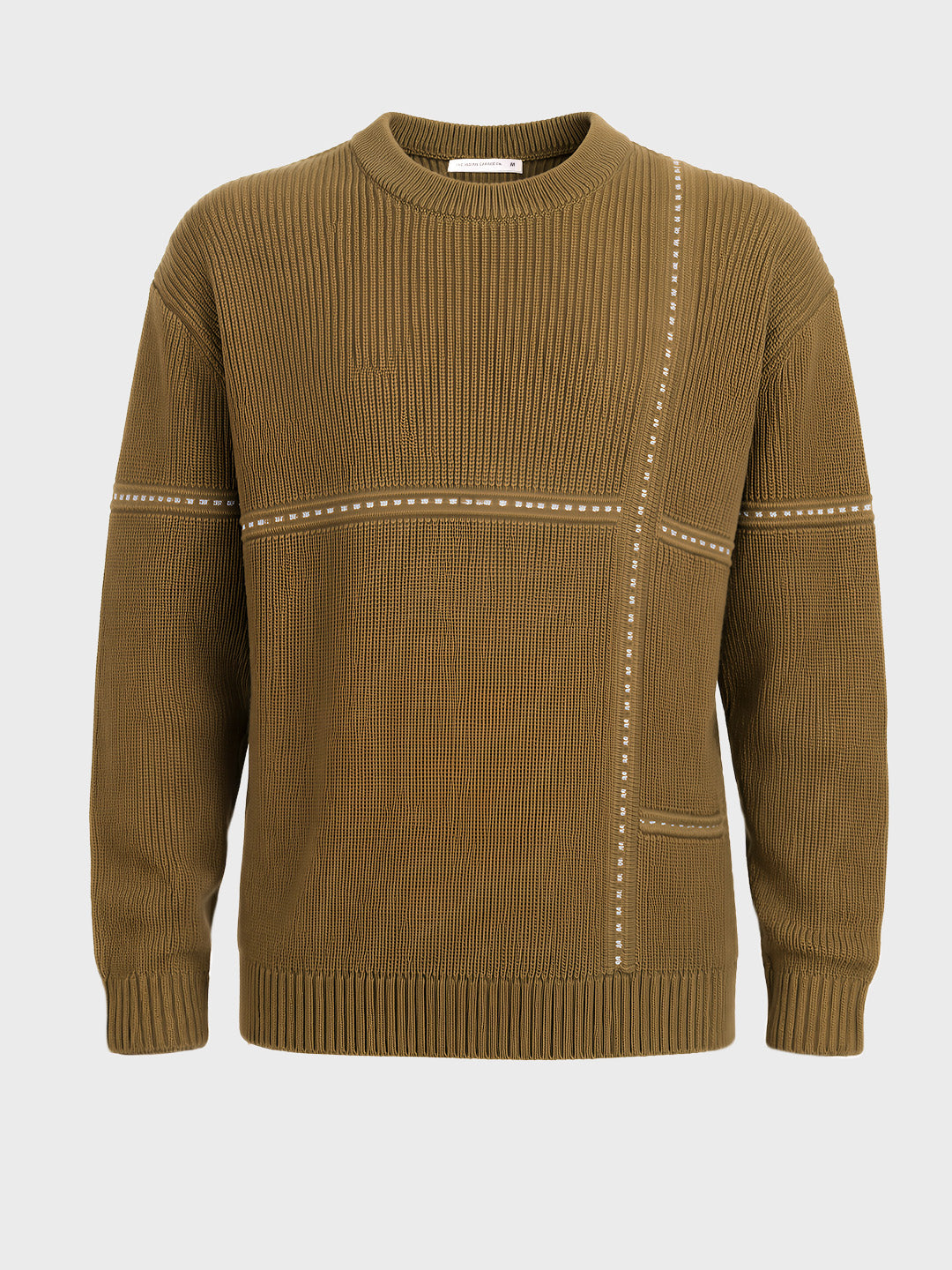 Men's Green Oversized Fit Solid Casual Sweater