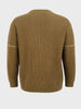 Men's Green Oversized Fit Solid Casual Sweater