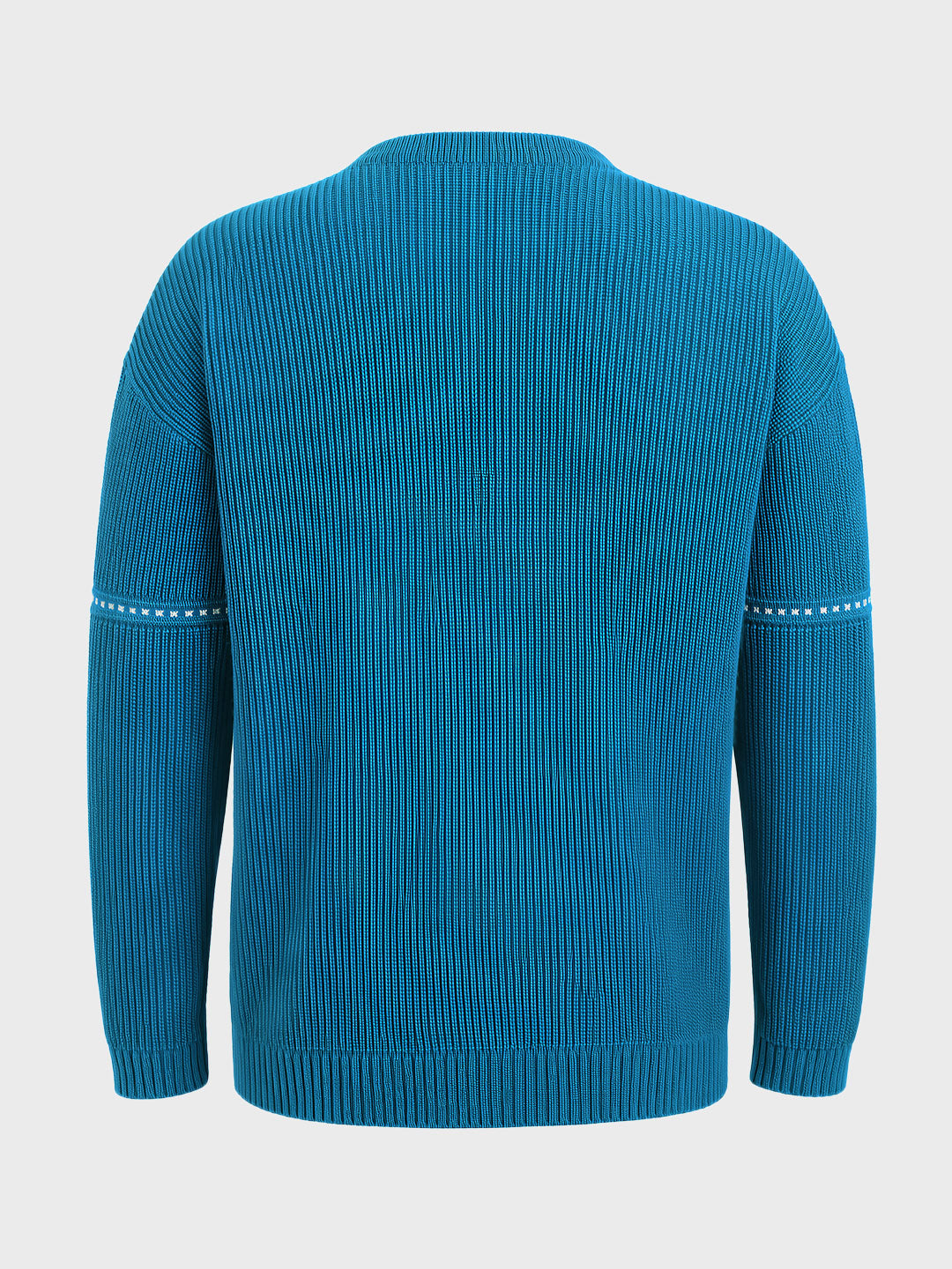 Men's Teal Oversized Fit Solid Casual Sweater
