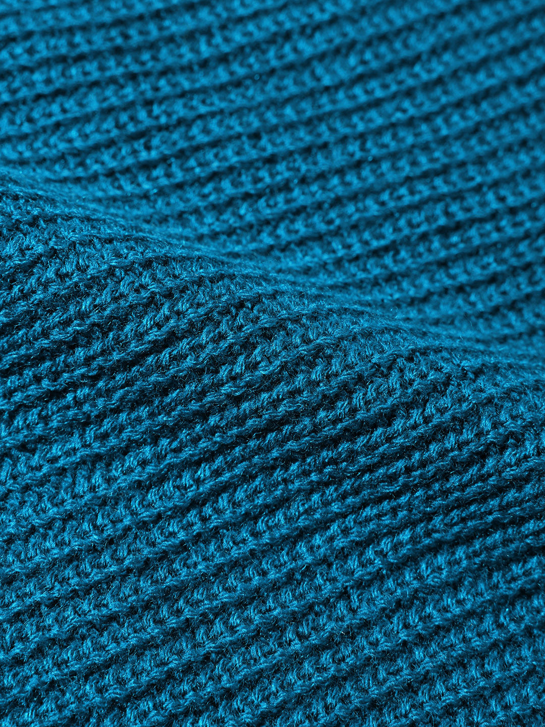 Men's Teal Oversized Fit Solid Casual Sweater