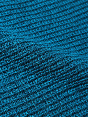 Men's Teal Oversized Fit Solid Casual Sweater