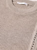 Men's Beige Oversized Fit Solid Casual Sweater