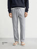 Men's Grey Relaxed Fit Solid Casual Trousers