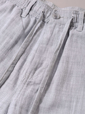 Men's Grey Relaxed Fit Solid Casual Trousers