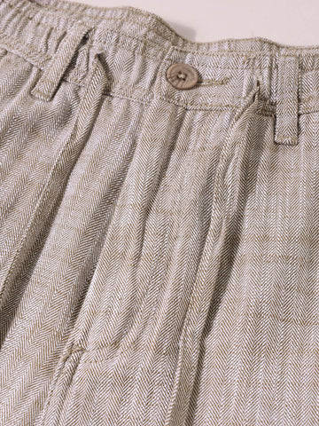 Men's Brown Relaxed Fit Solid Casual Trousers