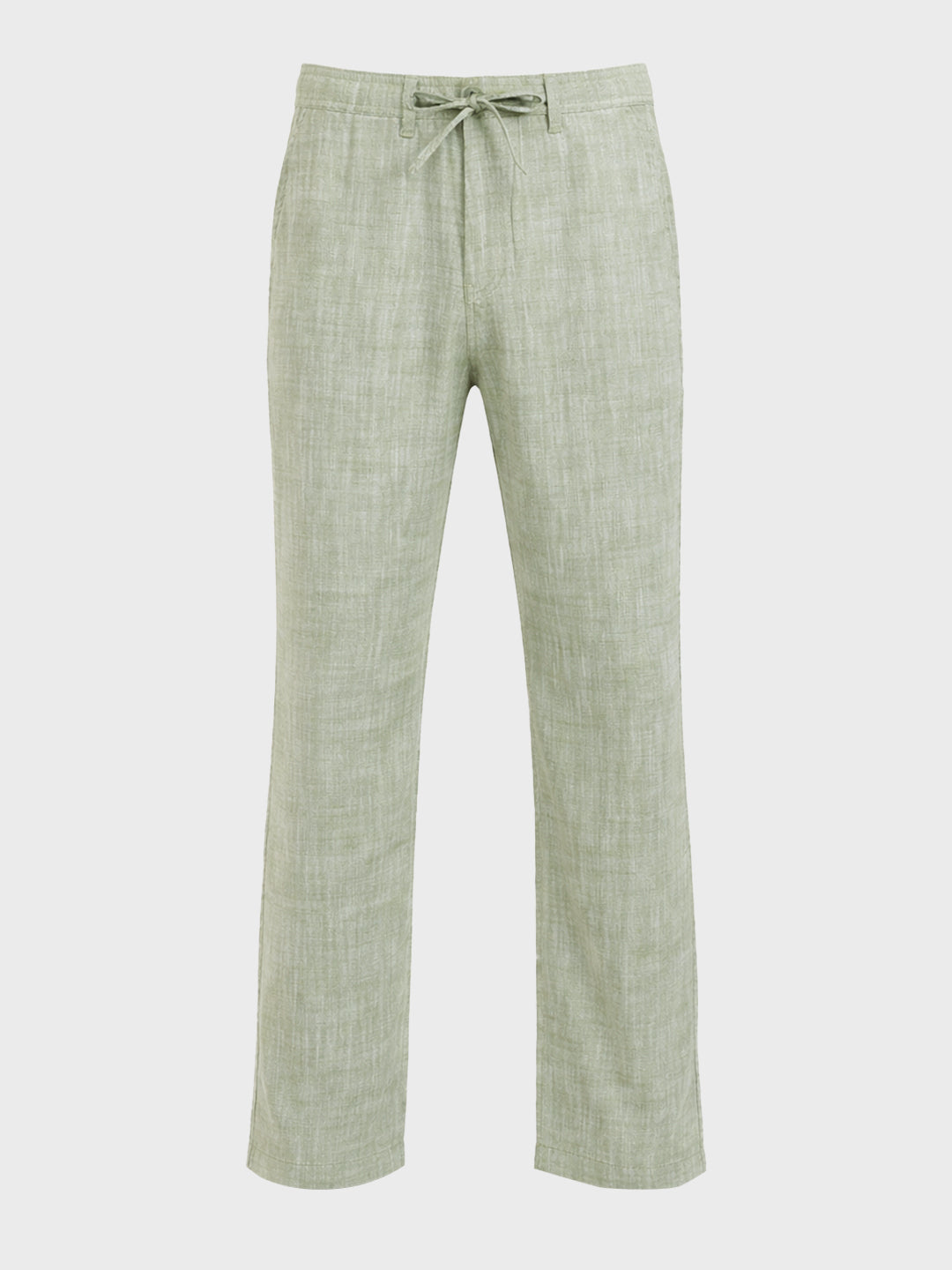 Men's Green Relaxed Fit Solid Casual Trousers