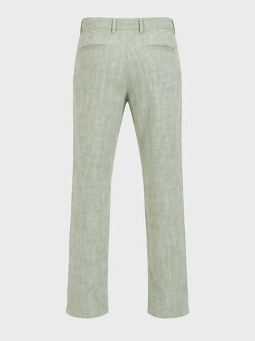 Men's Green Relaxed Fit Solid Casual Trousers