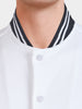 Men's White Boxy Fit Embroided Casual Shirt