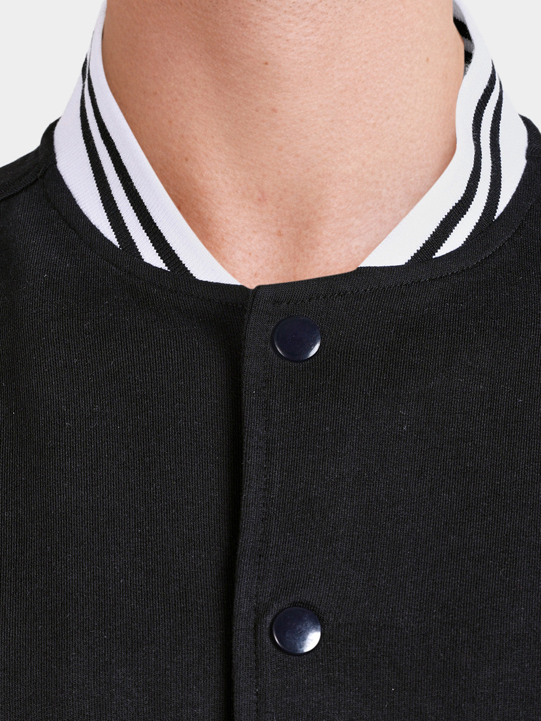Men's Black Boxy Fit Embroided Casual Shirt