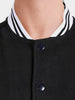 Men's Black Boxy Fit Embroided Casual Shirt