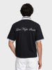 Men's Black Boxy Fit Embroided Casual Shirt