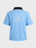 Men's Blue Boxy Fit Embroided Casual Shirt