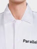 Men's White Boxy Fit Embroided Casual Shirt