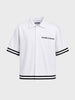 Men's White Boxy Fit Embroided Casual Shirt