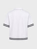 Men's White Boxy Fit Embroided Casual Shirt