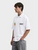 Men's White Boxy Fit Embroided Casual Shirt