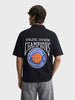 Men's Black Boxy Fit Embroided Casual Shirt