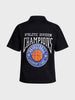 Men's Black Boxy Fit Embroided Casual Shirt