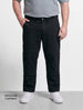 Men's Black Regular Tapered Fit Solid The Eternity Series Jeans