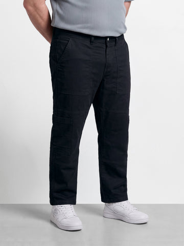 Men's Black Regular Tapered Fit Solid The Eternity Series Jeans