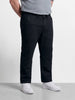 Men's Black Regular Tapered Fit Solid The Eternity Series Jeans