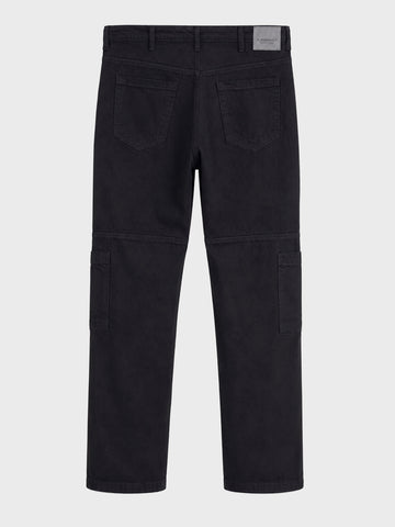 Men's Black Regular Tapered Fit Solid The Eternity Series Jeans