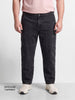 Men's Black Regular Tapered Fit Solid The Eternity Series Jeans