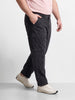 Men's Black Regular Tapered Fit Solid The Eternity Series Jeans