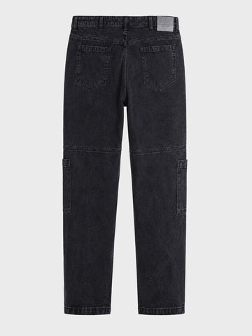 Men's Black Regular Tapered Fit Solid The Eternity Series Jeans