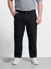 Men's Black Regular Tapered Fit Solid The Eternity Series Jeans