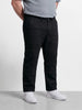 Men's Black Regular Tapered Fit Solid The Eternity Series Jeans