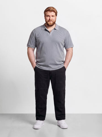 Men's Black Regular Tapered Fit Solid The Eternity Series Jeans