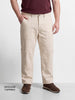 Men's White Regular Tapered Fit Solid The Eternity Series Jeans
