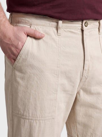 Men's White Regular Tapered Fit Solid The Eternity Series Jeans