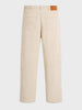 Men's White Regular Tapered Fit Solid The Eternity Series Jeans
