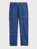 Men's Blue Regular Tapered Fit Solid The Eternity Series Jeans