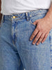 Men's Blue Relaxed Fit Solid Casual Jeans