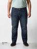Men's Blue Relaxed Fit Solid Casual Jeans